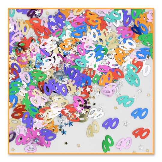 Beistle 1.5oz. 40 & Stars Confetti